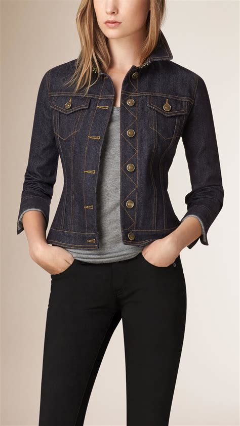 women burberry jacket|burberry denim jacket women's.